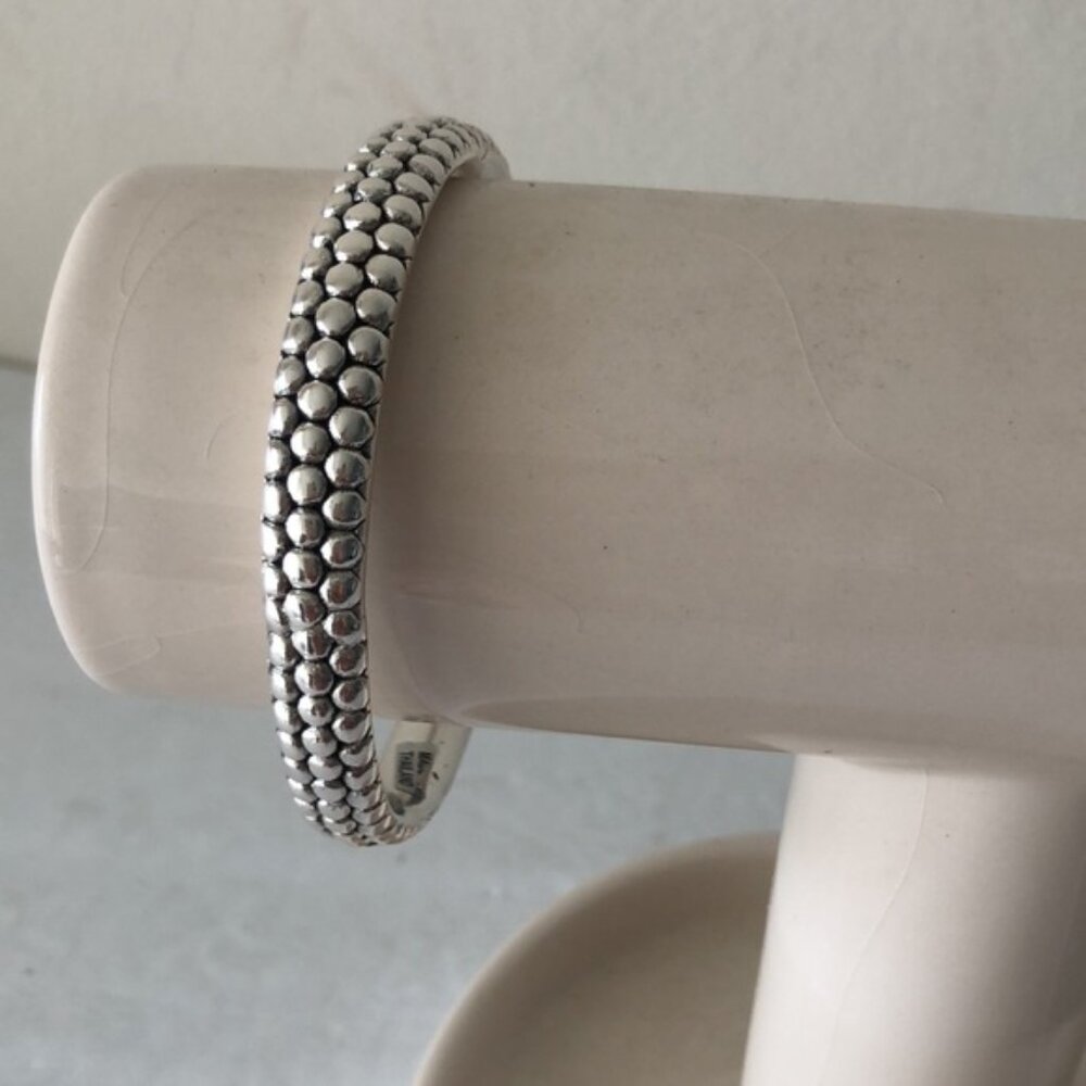 Sterling Silver 925 Popcorn Bangle Electoform Bracelet